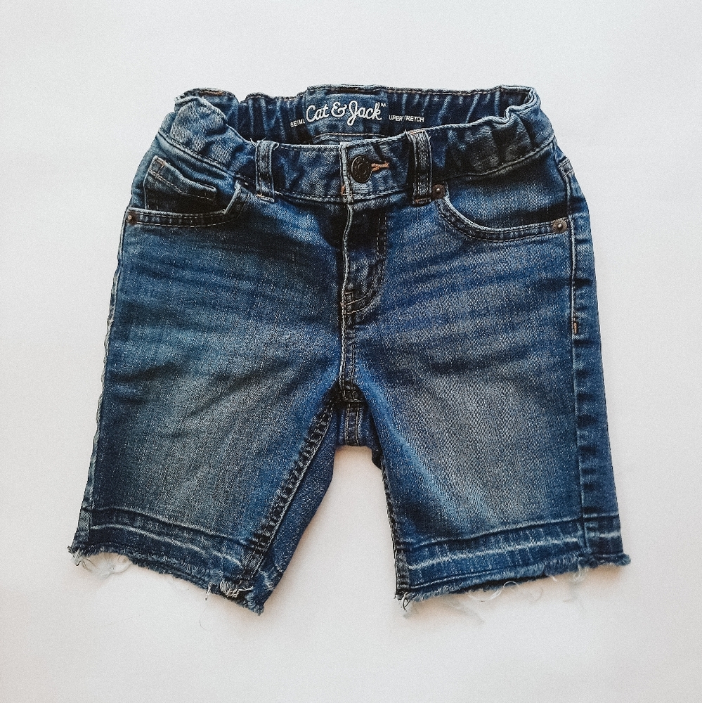 Cat & Jack Girls Cut Off Denim Jean Shorts Size Medium 7/8